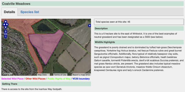 Coalville Meadows SSSI